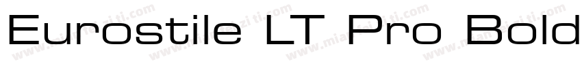 Eurostile LT Pro Bold Extended 2字体转换